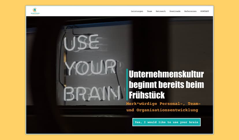 Braincheck.com Agentur-Website